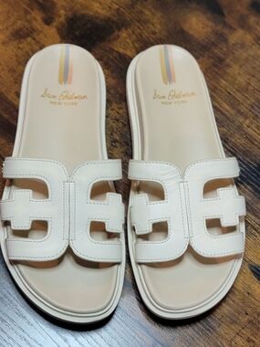Sam Edelman Valeri Women’s Cream Slide Sandals Size 8.5